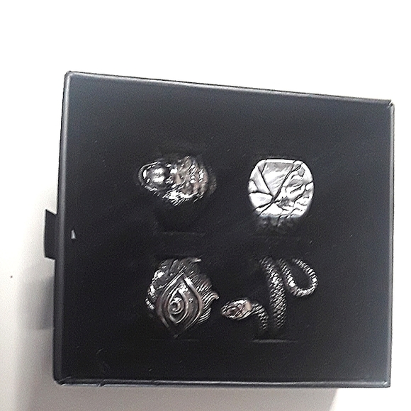 Stainless steel handcrafted ring set size 11 customized unique designs - Picture 1 of 15